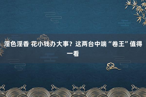 淫色淫香 花小钱办大事？这两台中端“卷王”值得一看