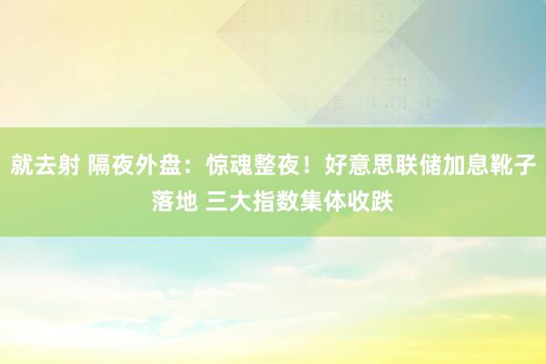 就去射 隔夜外盘：惊魂整夜！好意思联储加息靴子落地 三大指数集体收跌