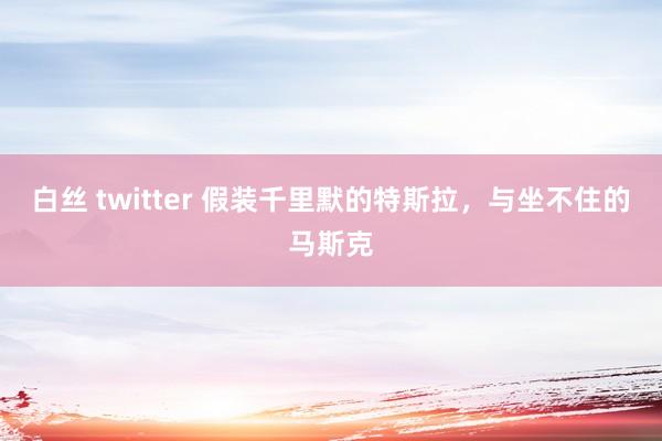 白丝 twitter 假装千里默的特斯拉，与坐不住的马斯克