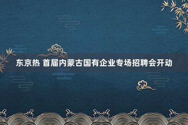 东京热 首届内蒙古国有企业专场招聘会开动