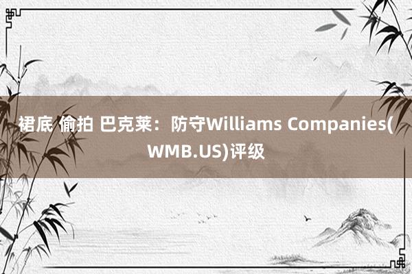 裙底 偷拍 巴克莱：防守Williams Companies(WMB.US)评级