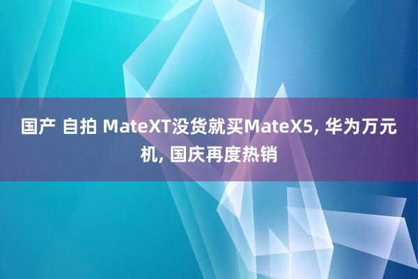 国产 自拍 MateXT没货就买MateX5， 华为万元机， 国庆再度热销