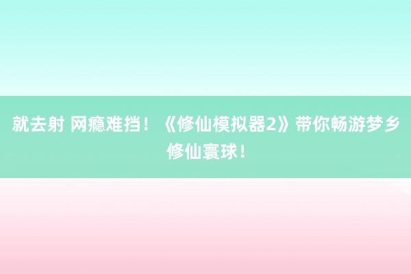 就去射 网瘾难挡！《修仙模拟器2》带你畅游梦乡修仙寰球！