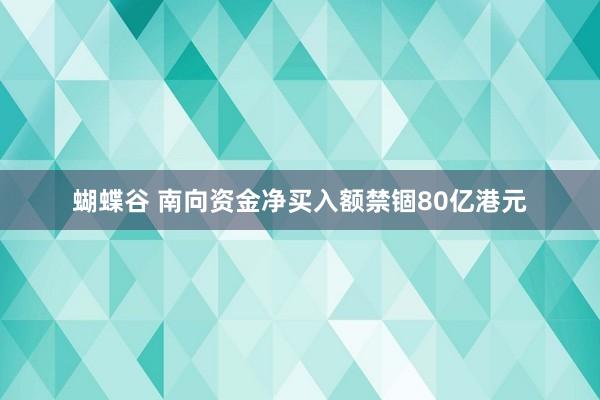 蝴蝶谷 南向资金净买入额禁锢80亿港元