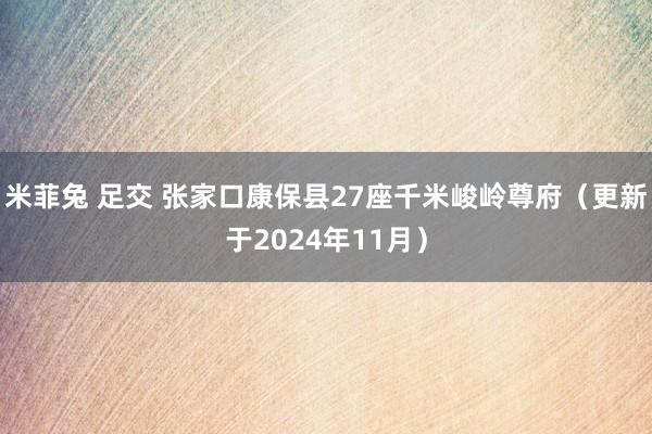 米菲兔 足交 张家口康保县27座千米峻岭尊府（更新于2024年11月）