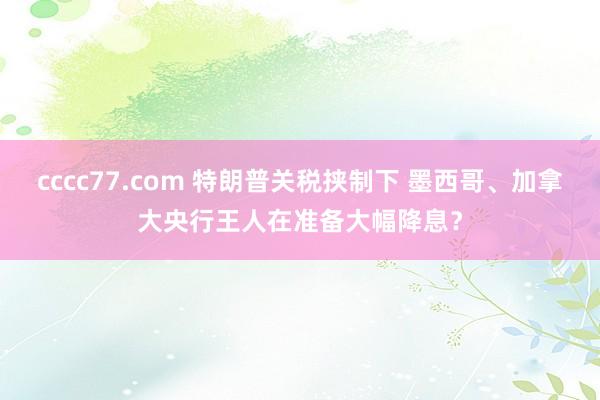 cccc77.com 特朗普关税挟制下 墨西哥、加拿大央行王人在准备大幅降息？