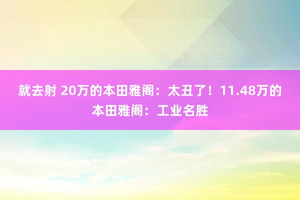 就去射 20万的本田雅阁：太丑了！11.48万的本田雅阁：工业名胜