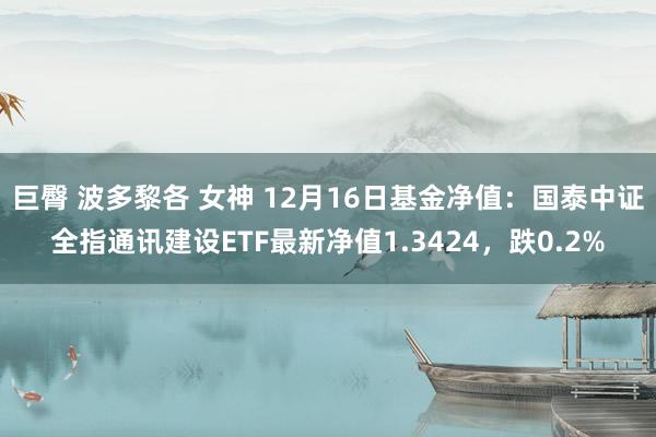 巨臀 波多黎各 女神 12月16日基金净值：国泰中证全指通讯建设ETF最新净值1.3424，跌0.2%