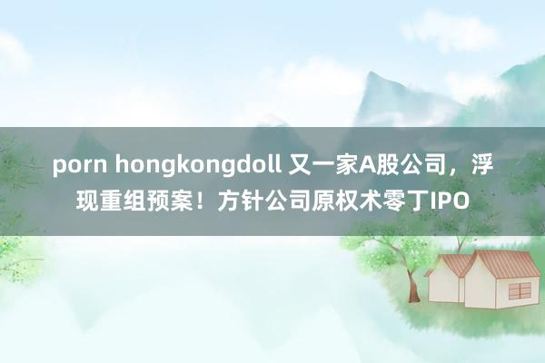 porn hongkongdoll 又一家A股公司，浮现重组预案！方针公司原权术零丁IPO