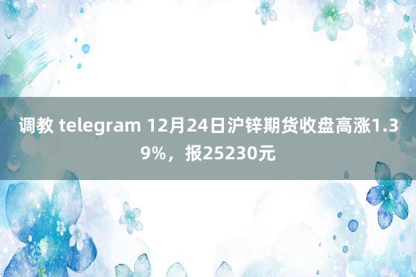 调教 telegram 12月24日沪锌期货收盘高涨1.39%，报25230元