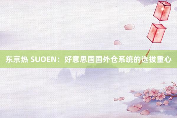 东京热 SUOEN：好意思国国外仓系统的选拔重心