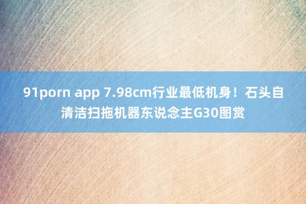 91porn app 7.98cm行业最低机身！石头自清洁扫拖机器东说念主G30图赏