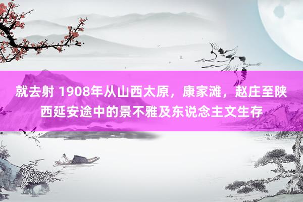 就去射 1908年从山西太原，康家滩，赵庄至陕西延安途中的景不雅及东说念主文生存